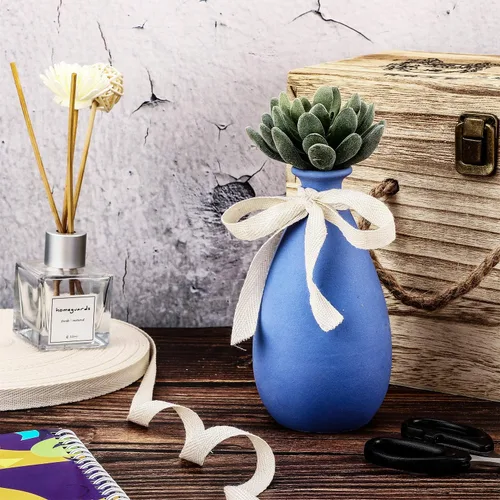 Miniatura 7 de WILLBOND - Cinta de sarga de 100 % algodón, 1/2 pulgada x 25 yardas, cinta de costura de espiga natural para manualidades, envoltura de regalos
