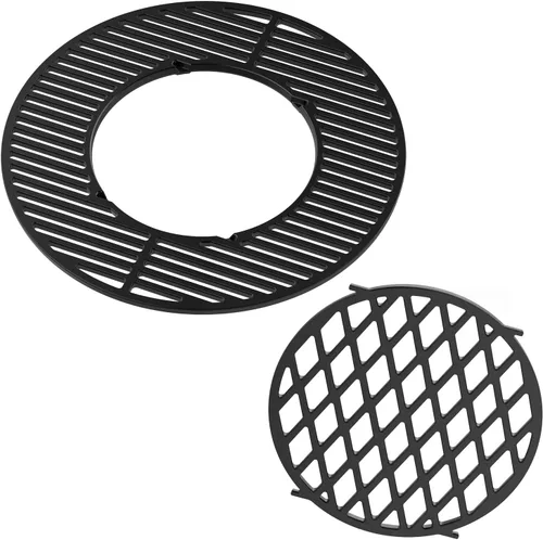 Miniatura 3 de onlyfire Rejilla de hierro fundido Rejilla de repuesto Gourmet BBQ System para Weber 22inch Kettle Charcoal Grills