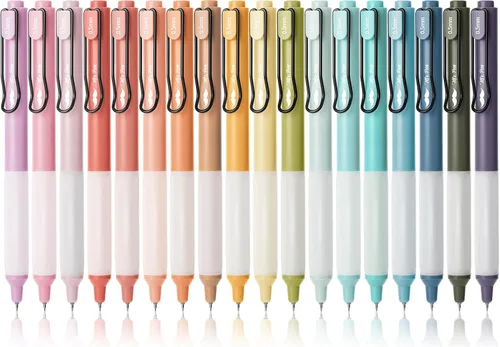 Miniatura 10 de Mr. Pen - Bolígrafos de gel retráctiles, paquete de 6, tinta negra, barriles bohemios, punta fina de 0.020 in, secado rápido, escritura suave