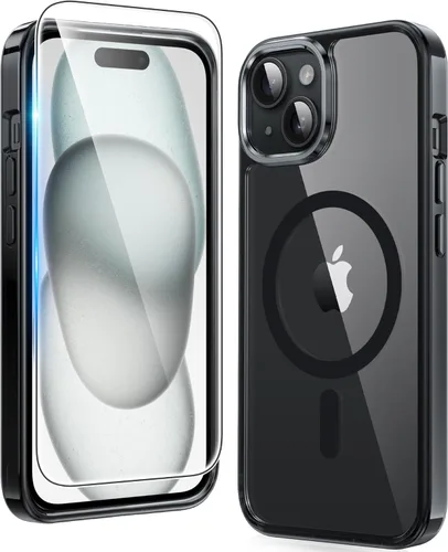 Miniatura 1452 de FNTCASE Funda para iPhone 13 Pro-Max: Fundas magnéticas transparentes compatibles con Magsafe Slim anti amarillamiento protección contra caídas
