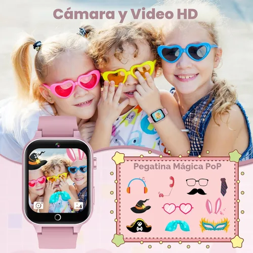 Miniatura 3 de Luyiilo Reloj inteligente para niños, reloj inteligente para niños, juguetes con 26 juegos de rompecabezas, pantalla táctil, cámara HD, reloj