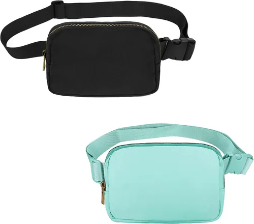 Miniatura 41 de VOROLO Riñonera para mujeres y hombres, bolsa cruzada, bolsa de cinturón con correa ajustable, Rosa, 5,6 pulg.