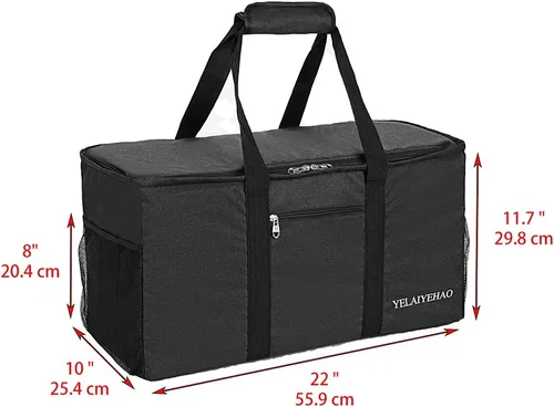 Miniatura 2 de YELAIYEHAO Bolsa de mano grande con tapa, plegable plegable