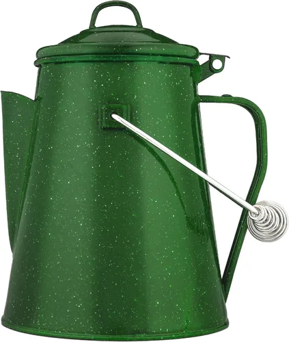 Miniatura 10 de COLETTI Hervidor clásico de camping de 60 onzas, tetera de té y campamento, sin aluminio ni plástico, ideal para hervir agua [esmalte negro]
