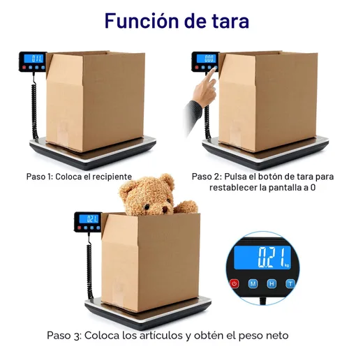 Miniatura 6 de TIPRE Báscula de envío de 440 libras para paquetes, báscula postal digital resistente con pantalla LCD, escala exprés de alta precisión de 0.35