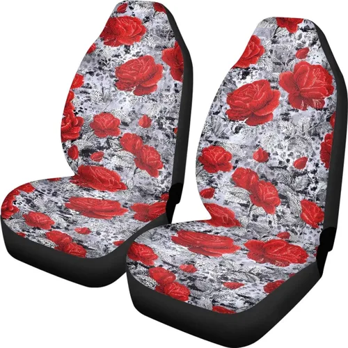Miniatura 19 de Funda de asiento de automóvil con margaritas bohemias, diseño hippy arcoíris, margarita, flores, antideslizante, SUV, sedán, furgoneta, protector
