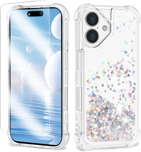 Miniatura 55 de Funda con purpurina para Samsung Z Flip 3, a prueba de golpes, funda de TPU transparente con purpurina líquida para Samsung Z Flip 3 para mujer