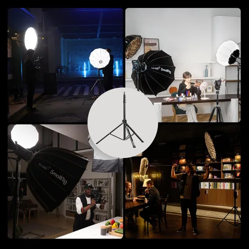 Miniatura 6 de SMALLRIG RA-S200 Soporte Ligero para Fotografía, 200cm / 6.6ft / 78.7", Negro, Aleación de Aluminio, Soporta hasta 4kg, Compatible con Reflectores