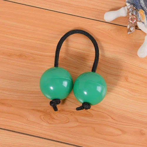 Miniatura 3 de MGTECH Paquete de 2 bolas agitadoras Asalato Kashaka, instrumento de ritmo tradicional africano Aslatua, verde