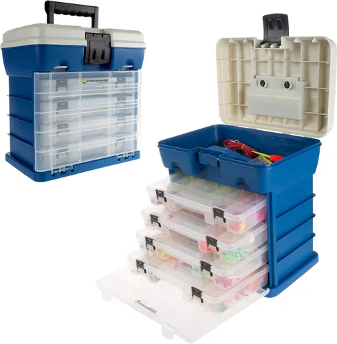 Wakeman - Organizador de caja de aparejos de plástico duradero y suministros para manualidades