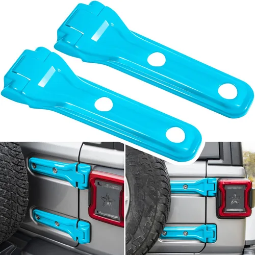 Miniatura 17 de Cubierta de bisagra para compuerta trasera de Jeep Wrangler JL JLU, accesorios de decoración exterior - 2018-2024, 2 puertas y 4 puertas, cubierta