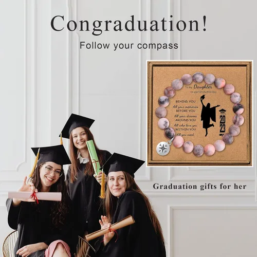 Miniatura 6 de Regalos de graduación para hija, hermanas, novia, novio, hijo, clase de 2023, estudiantes de último año, escuela secundaria, universidad, mujeres