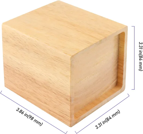 Miniatura 2 de Paquete de 4 elevadores de madera de 4 pulgadas, elevadores de cama de madera resistente, elevadores cuadrados de madera maciza para sofá, mesa