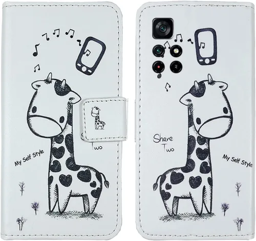 Miniatura 6 de Patrón de diseño de cartera Flip PU Funda de cuero de protección de la piel TPU Carcasa de silicona para Xiaomi Poco M4 Pro 5G 6.6 "(Wing Girl)