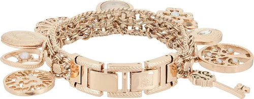 Miniatura 8 de Anne Klein Reloj de pulsera con dije acentuado de cristal prémium para mujer