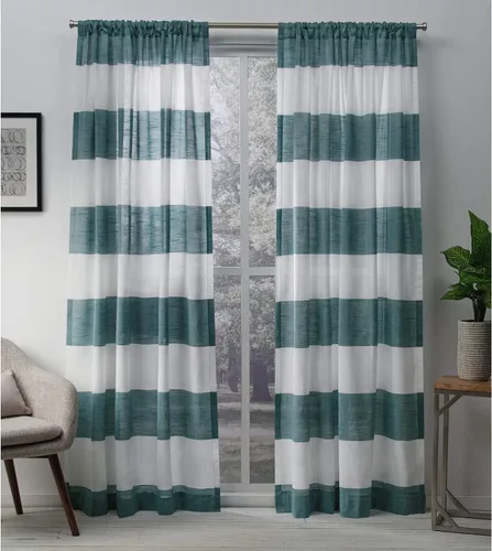 Miniatura 14 de EXCLUSIVE HOME Darma - Par de paneles de cortinas de lino transparente con bolsillo para barra, 50 x 84 pulgadas, color negro perla