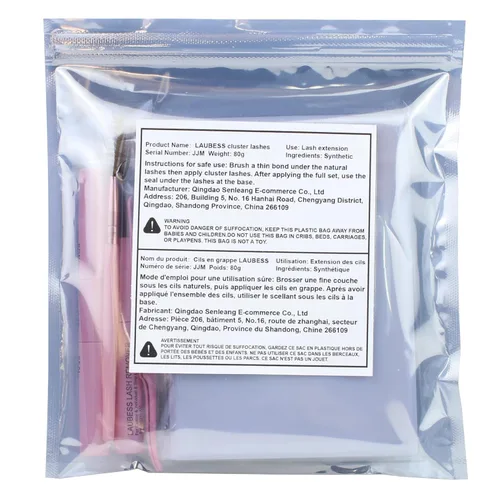Miniatura 5 de Kit de extensiones de pestañas 20D+40D, kit de racimos de pestañas para unir y sellar, impermeable, kit de extensiones de pestañas individuales, kit