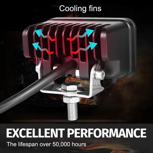 Miniatura 5 de Cápsulas LED ámbar, 2 unidades de luz de conducción de 40 W y 3 pulgadas, luz antiniebla ámbar, impermeable, para parachoques todoterreno, cubo
