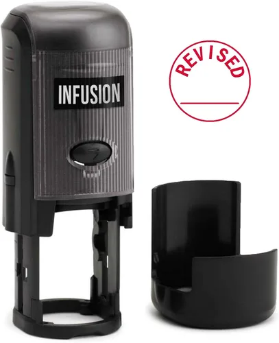 Miniatura 13 de Infusion Sello de goma autoentintado redondo de pago (3/4 '' de diámetro) - Tinta azul Pagado