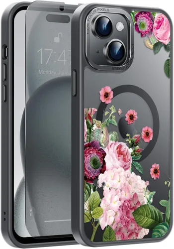 Miniatura 124 de Goodon Funda para iPhone 17 Pro con protector de pantalla de privacidad, compatible con Magsafe, a prueba de golpes, translúcida mate, bonita funda