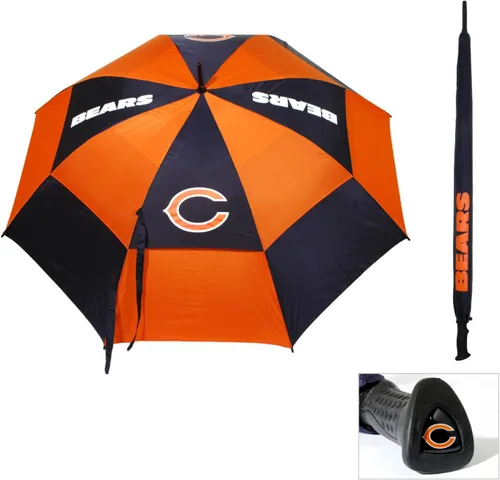 Miniatura 7 de Team Golf NFL San Francisco 49ers - Paraguas de golf de 62 pulgadas con funda protectora, diseño de protección contra el viento de doble toldo