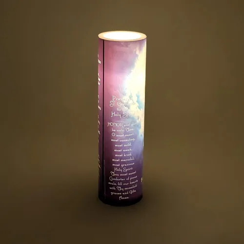Miniatura 8 de Vela de oración devocional sin llama LED azul del Espíritu Santo