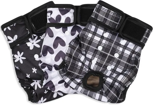 Miniatura 36 de Pañales lavables para perros, para hembras caninas, reutilizables, para periodo de celo, altamente absorbentes, para incontinencia, con broches