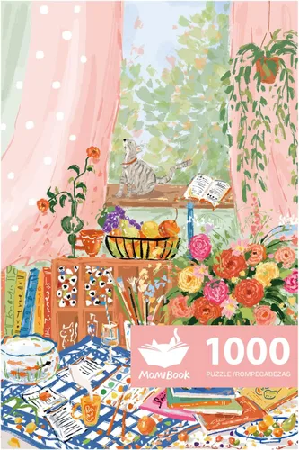Miniatura 9 de MOMIBOOK Rompecabezas para Adultos de 1000 Piezas Rompecabezas de Bangkok en el Agua, Imagen de Pintura Difícil Desafiante Duro Imposible