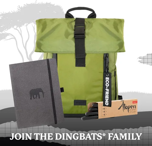 Miniatura 7 de Dingbats* Cuaderno de Escritura Liso Wildlife A5 - Tapa Dura de Cuero Vegano - Ideal para Trabajo, Viajes - Bolsillo, Cierre Elástico y Marcapáginas