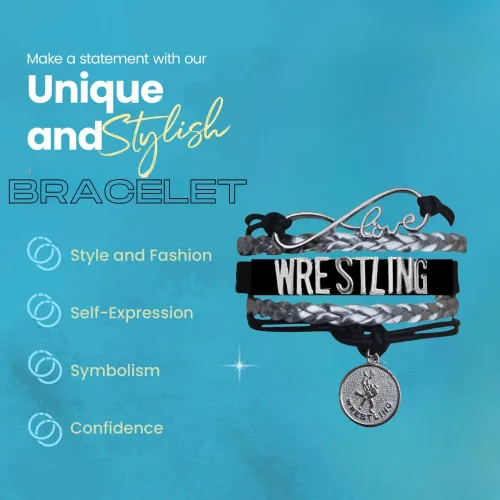 Miniatura 5 de Pulsera de encanto de lucha libre Sportybella - Joyería de lucha libre - Regalos personalizados deportivos para luchadores, equipos, mamás