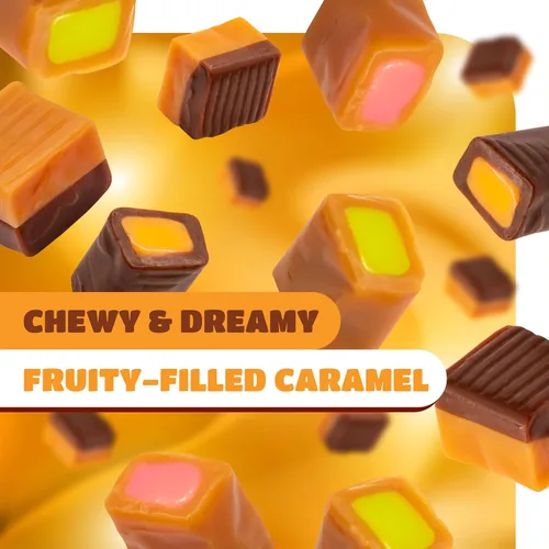 Miniatura 6 de Mezcla de cubos de caramelo, paquete a granel de 2 libras (alrededor de 150 unidades), caramelos de sabores surtidos, caramelos rellenos envueltos