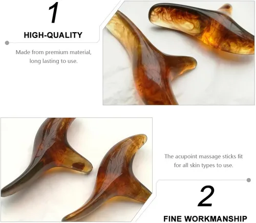Miniatura 7 de Healeved 4 unids tailandés tradicional punto masajeador herramientas de masaje punto gatillo masajeador herramienta reflexología mano pie
