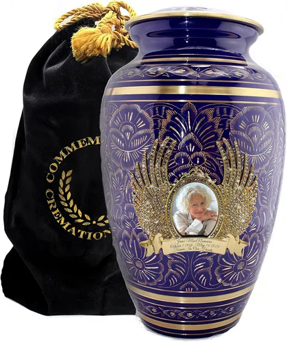 Miniatura 16 de Commemorative Cremation Urns for Human Ashes Adulto Hombre y Mujer – Urnas de cremación personalizadas decorativas bellamente hechas a mano