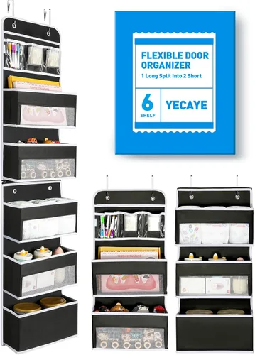Miniatura 17 de Yecaye Organizador colgante sobre la puerta, 1 paquete, 35.2 libras de carga de juguetes de peluche, organizadores de baño a prueba de columpios