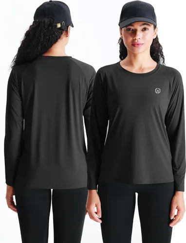 Miniatura 2 de NELEUS Camisetas de entrenamiento atlético de manga larga para mujer