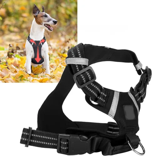Miniatura 5 de Dog Body Harness, Adjustable Chest Strap, Reflective Waterproof Vest with Handle for Dogs - Escape Proof, No Pull Design, Safe Walking Control (S)