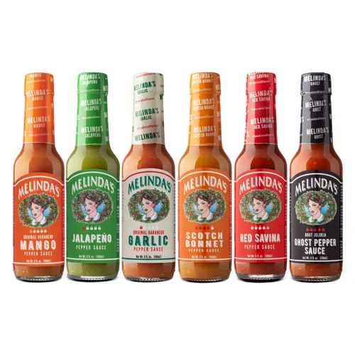 Miniatura 9 de Melinda's Chef Fig's Heat & Flavor Collection - Juego de regalo de salsa picante gourmet con una variedad de sabores y niveles de especias, incluye