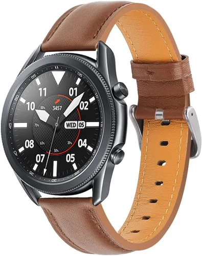 Miniatura 10 de Correas de cuero genuino compatibles con Galaxy Watch 3 de 1.61 pulgadas/1.77 pulgadas, correa de liberación rápida para Galaxy Watch 1.654 in/Watch
