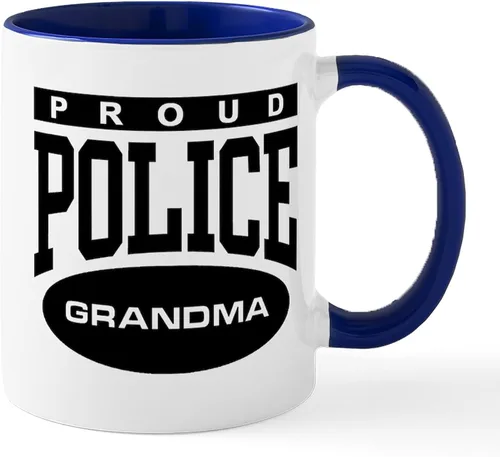 Miniatura 69 de CafePress Taza de café de cerámica de 11 oz (11.0 fl oz) de Police Mom