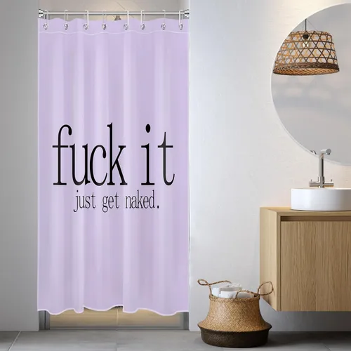 Miniatura 32 de LB Fuck It Get Naked - Cortina de ducha pequeña de 48 x 68 pulgadas, forro de cortina de ducha en blanco y negro, cortina de ducha estrecha