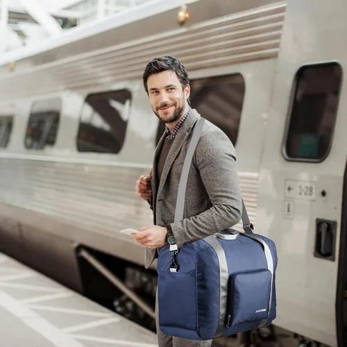 Miniatura 6 de F.FETIVIN Bolsa de viaje para artículos personales de 18 x 14 x 8 pulgadas para Spirit Airlines, bolsa de lona ligera impermeable para gimnasio