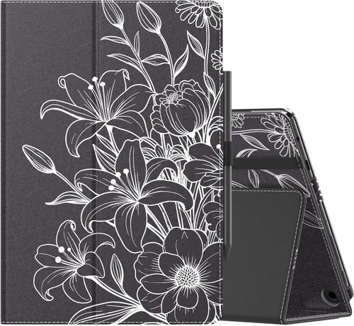 Miniatura 27 de MoKo - Funda para tablet Kindle Fire HD 10 y 10 Plus (11.ª generación, versión 2021), diseño delgado y plegable con función de encendido y apagado