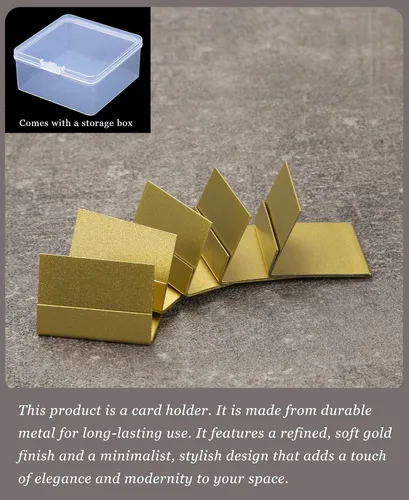 Miniatura 2 de Soportes Dorados para Números de Mesa, Paquete de 24 Soportes de Metal para Tarjetas de Lugar y Portafotos con Caja de Almacenamiento - Ideal
