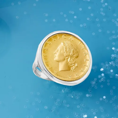 Miniatura 6 de Ross-Simons Italian Genuine 20-Lira Coin Ring in Sterling Silver