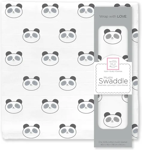 Miniatura 13 de SwaddleDesigns Manta de Arrullo de Muselina de Algodón, Manta de Recepción para Bebés Niños y Niñas, Mejor Regalo de Registro, 46x46 pulgadas
