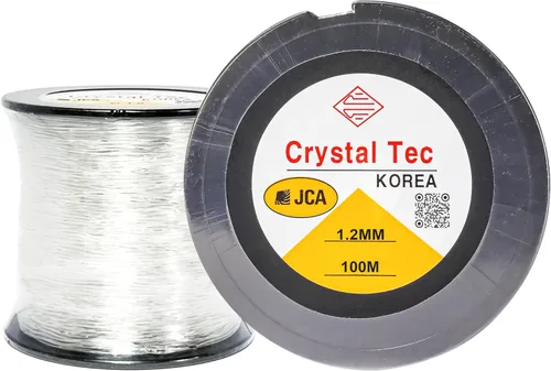 Cordón de poliuretano termoplástico (TPU) de cristal genuino de Corea, fuerte, elástico, para hacer joyas (328.1 ft, 0.047 in)