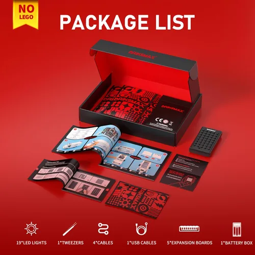 Miniatura 6 de BRIKSMAX Kit de iluminación LED para árbol de Navidad LEGO-40573, compatible con el modelo de bloques de construcción de Lego, no incluye el juego