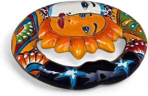 Miniatura 3 de Eclipse - Figura de pared pintada a mano para interiores y exteriores, multicolor, esmaltada
