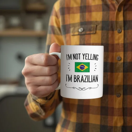 Miniatura 4 de Casitika Recuerdo y regalos del orgullo brasileño. Taza de café de 11 onzas. Idea de regalo para esposa, marido, amigo o compañero de trabajo