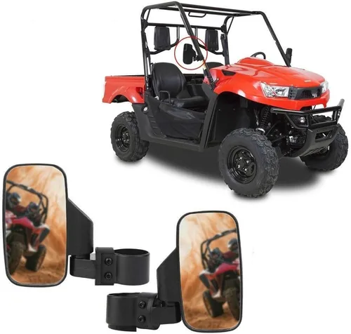 Miniatura 5 de Juego de 2 espejos retrovisores/laterales UTV Breakaway Offroad para 1.75-2 pulgadas Mount Polaris RZR 900S XP 1000 Can Am Maverick X3 Gator Mirrors